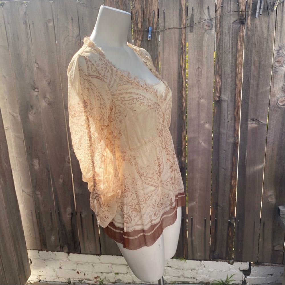 ELIE TAHARI Silk 2 Piece Shirred Top with Cami Size small - Picture 8 of 10